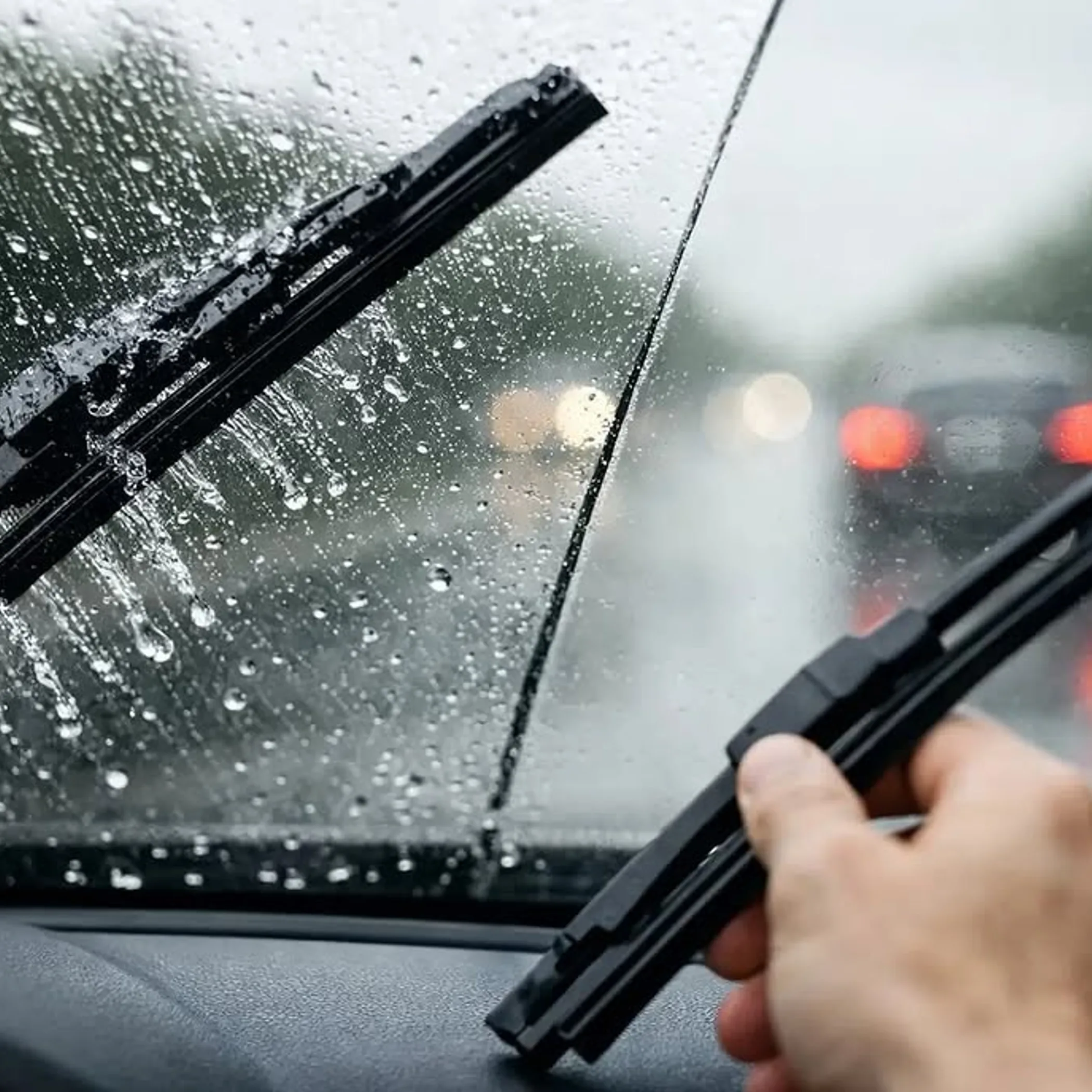 car driving through heavy rain western australia